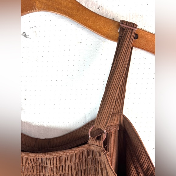 No Boundaries XXL Ribbed Gingerbread Brown Stretch Jumpsuit - Picture 7 of 9